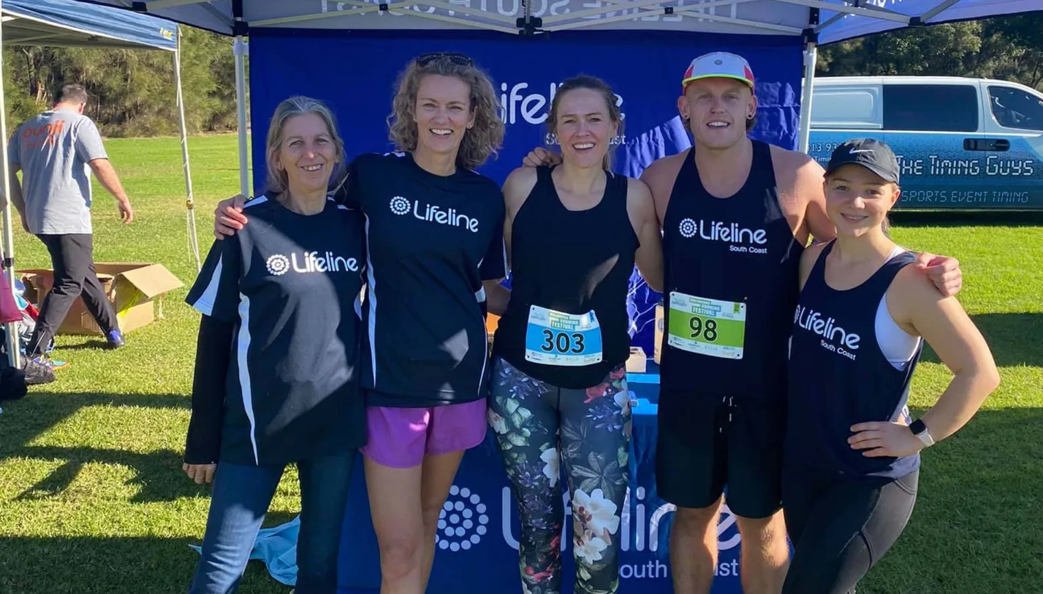 The Lifeline team at a community running festival