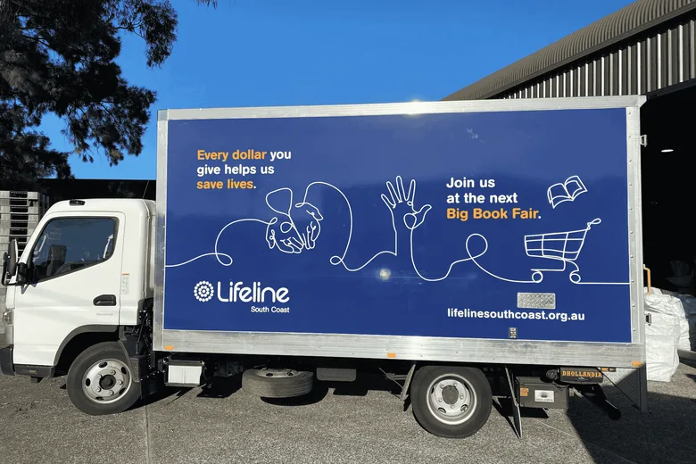 The Lifeline South Coast logistics truck