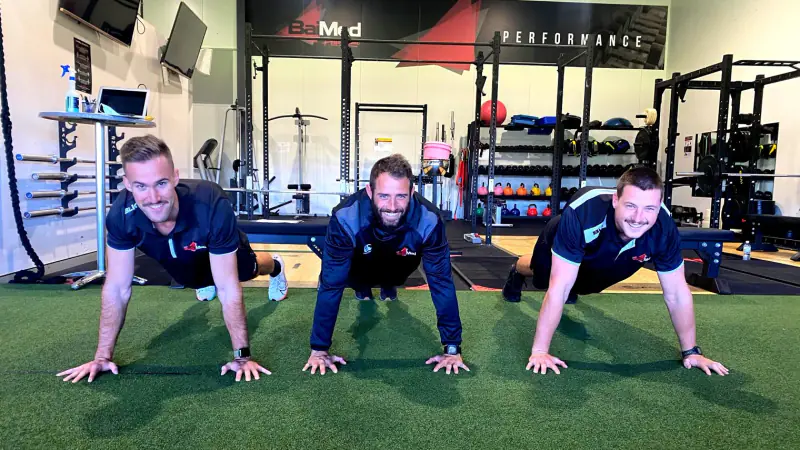 The BaiMed Performance team in their Wollongong clinic gym