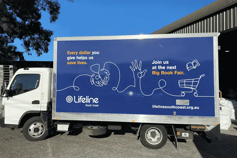The Lifeline South Coast logistics truck